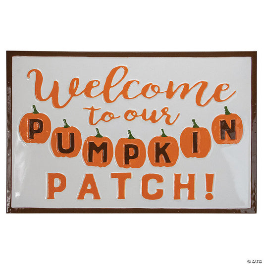 1 Piece(s): Northlight 20" Welcome To Our Pumpkin Patch! Autumn Metal Wall Decor | USA Decoration®