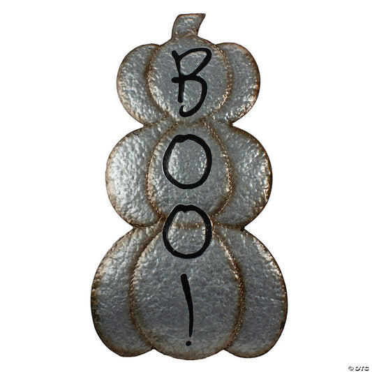 1 Piece(s): Northlight 28' Silver and Brown Metal Pumpkin Halloween Decoration | USA Decoration®