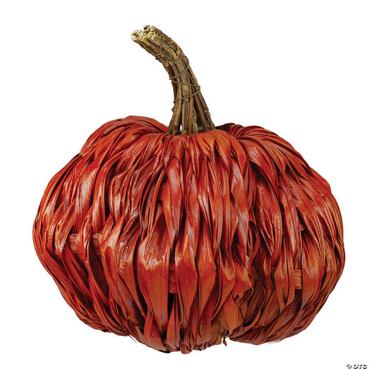 1 Piece(s): Northlight 8.5" Orange Autumn Harvest Woven Pumpkin Decoration | USA Decoration®