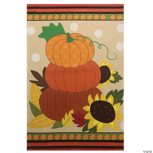 1 Piece(s): Northlight Pumpkins and Sunflowers Autumn Harvest 28" x 40" Garden Flag | USA Decoration®