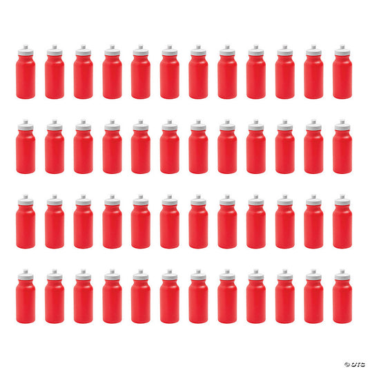 20 oz. Bulk 50 Ct. Red Plastic Water Bottles