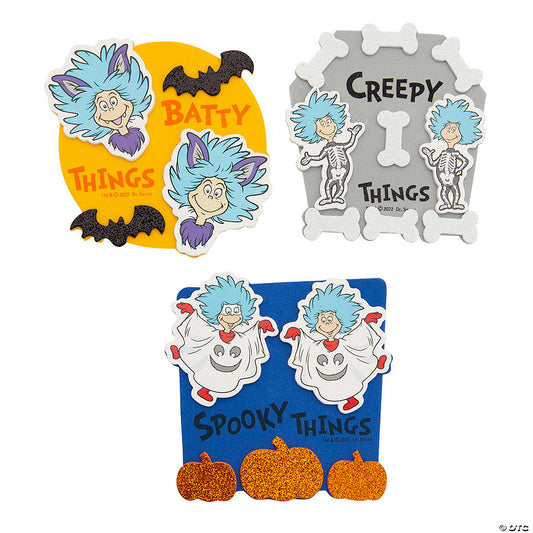 Makes 12: Dr. Seuss™ Spooky Things Halloween Magnet Craft Kit - Makes 12 | USA Decoration®