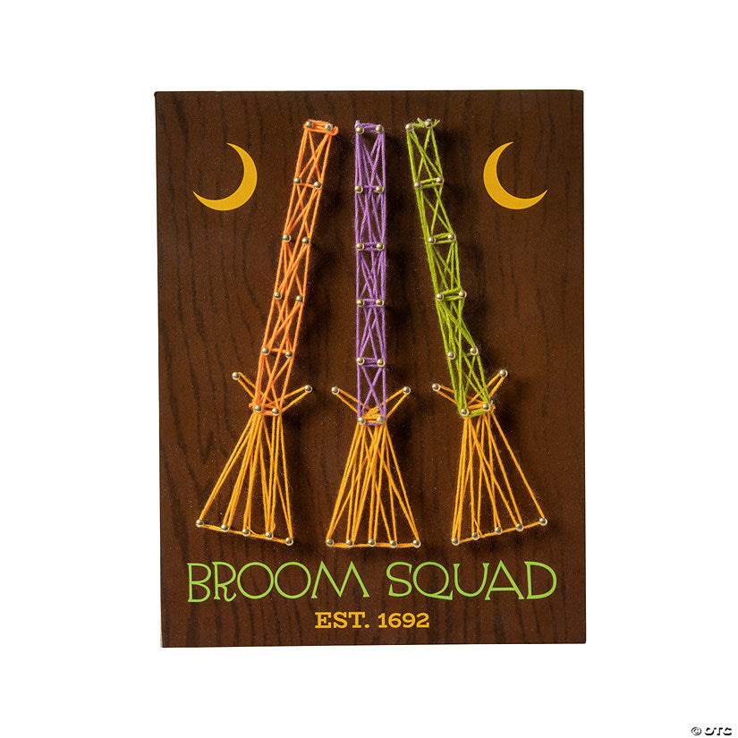 Halloween Witch’s Broom String Art Sign | USA Decoration®