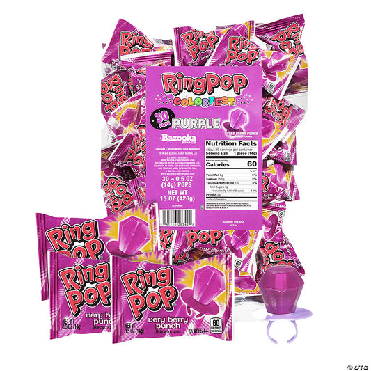Purple Ring Pops- 30 Pc. | USA Decoration®