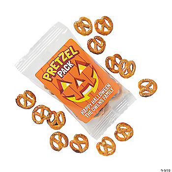 Bulk 48 Pc. Personalized Halloween Pretzel Packs (24 oz.) | USA Decoration®