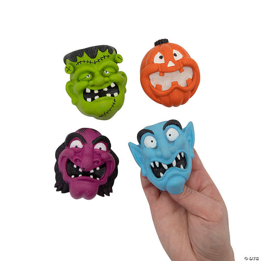 Per Dozen: Halloween Flexible Face Finger Puppets - 12 Pc. | USA Decoration®