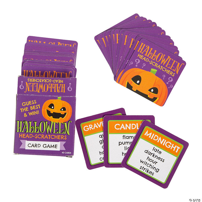 Per Dozen: Halloween Headscratchers Taboo-Style Card Games – 12 Pc. | USA Decoration®