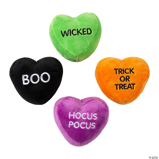 Per Dozen: Halloween Stuffed Conversation Hearts - 12 Pc. | USA Decoration®