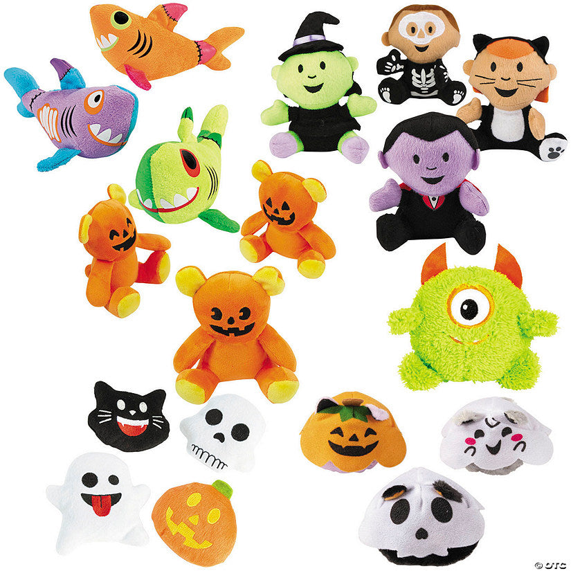 144 Piece(s): Bulk Halloween Stuffed Characters & Icons Giveaway Kit for 144 | USA Decoration®
