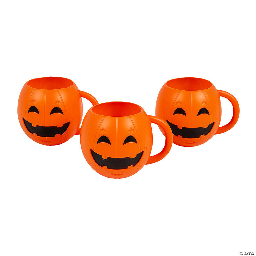 Halloween Jack-O’-Lantern BPA-Free Plastic Mugs - 12 Ct. | USA Decoration®