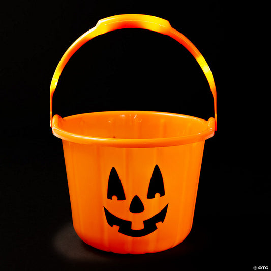 Light-Up Jack-O'-Lantern BPA-Free Plastic Trick-or-Treat Bucket halloween