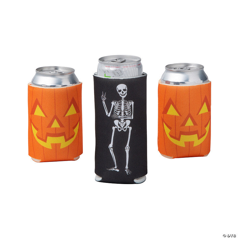 Per Dozen: Halloween Regular & Slim Fit Can Sleeves - 12 Pc. | USA Decoration®