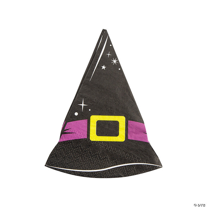 Witch Party Pointed Hat-Shaped Luncheon Napkins - 16 Pc. | USA Decoration®