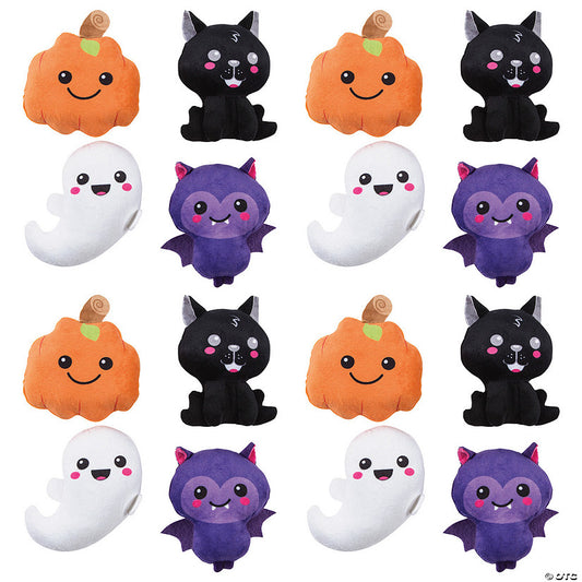 48 Piece(s): 3 1/2" - 4 1/2" Bulk 48 Pc. Halloween Kawaii Plush Characters | USA Decoration®
