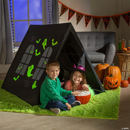 Glow-in-the-Dark Halloween Haunted House Sleepover Tent | USA Decoration®