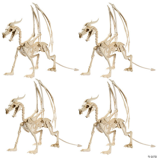 Bulk Halloween Dragon Skeletons - 4 Pc. | USA Decoration®