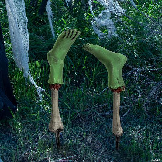 Zombie Feet Yard Stakes Halloween Decorations - 2 Pc. | USA Decoration®