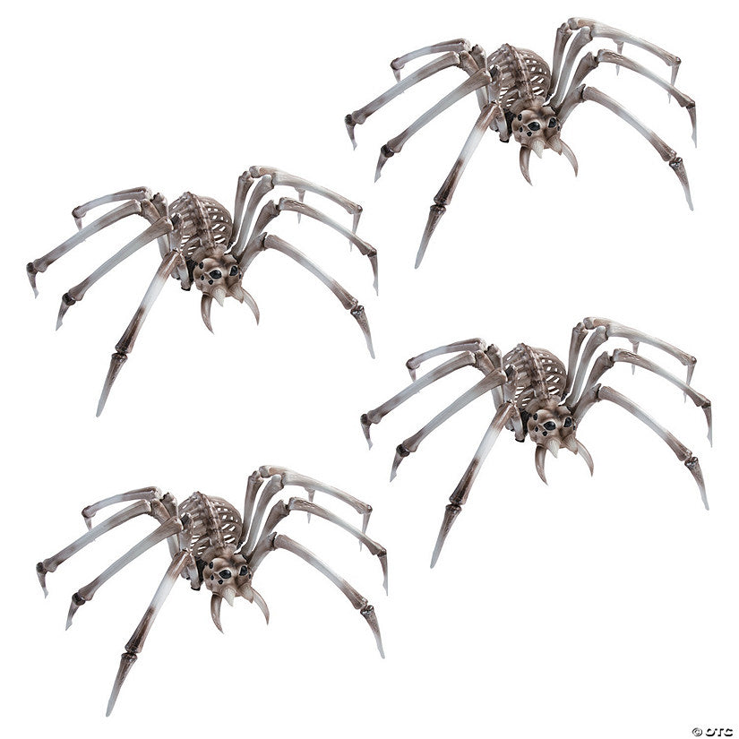 Bulk Giant Skeleton Spider Halloween Decorations - 4 Pc. | USA Decoration®