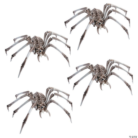 Bulk Giant Skeleton Spider Halloween Decorations - 4 Pc. | USA Decoration®