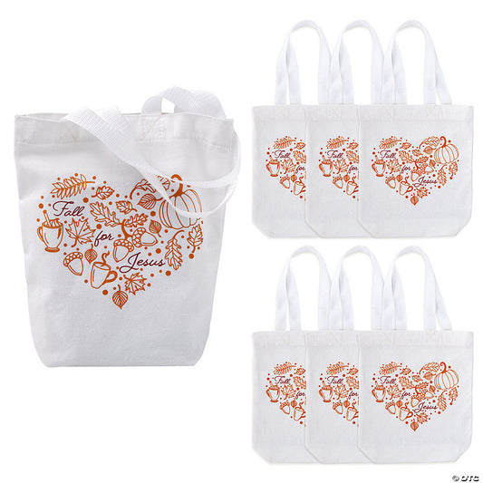 6 Piece(s): 10" x 12" Medium Fall for Jesus Tote Bags - 6 Pc. | USA Decoration®