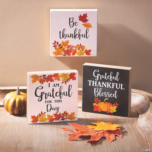 3 Piece(s): Religious Thanksgiving Wall Signs - 3 Pc. | USA Decoration®
