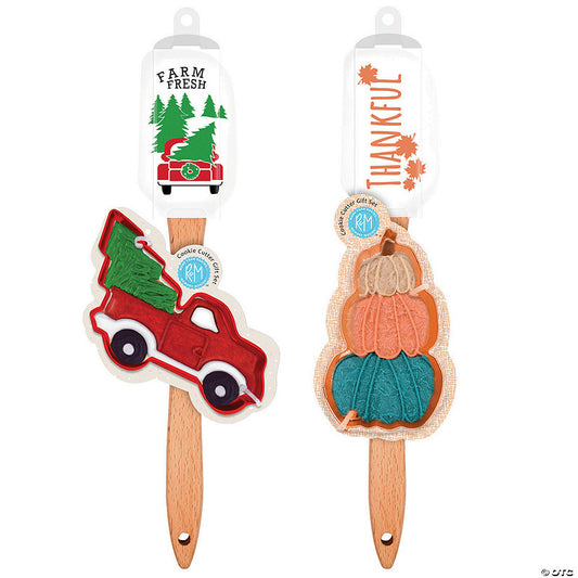 1 Set(s): Pumpkin and Truck Spatula Cookie Cutter Set | USA Decoration®