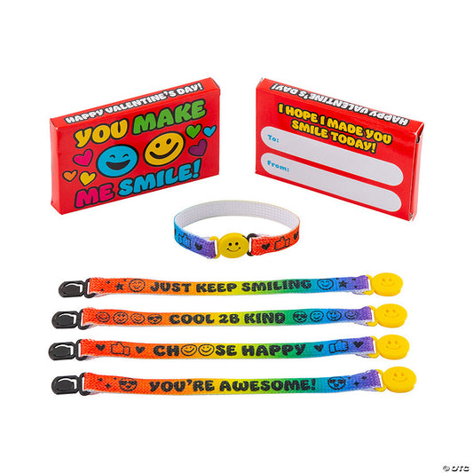 Smile Bracelet Valentine Exchanges with Box for 24