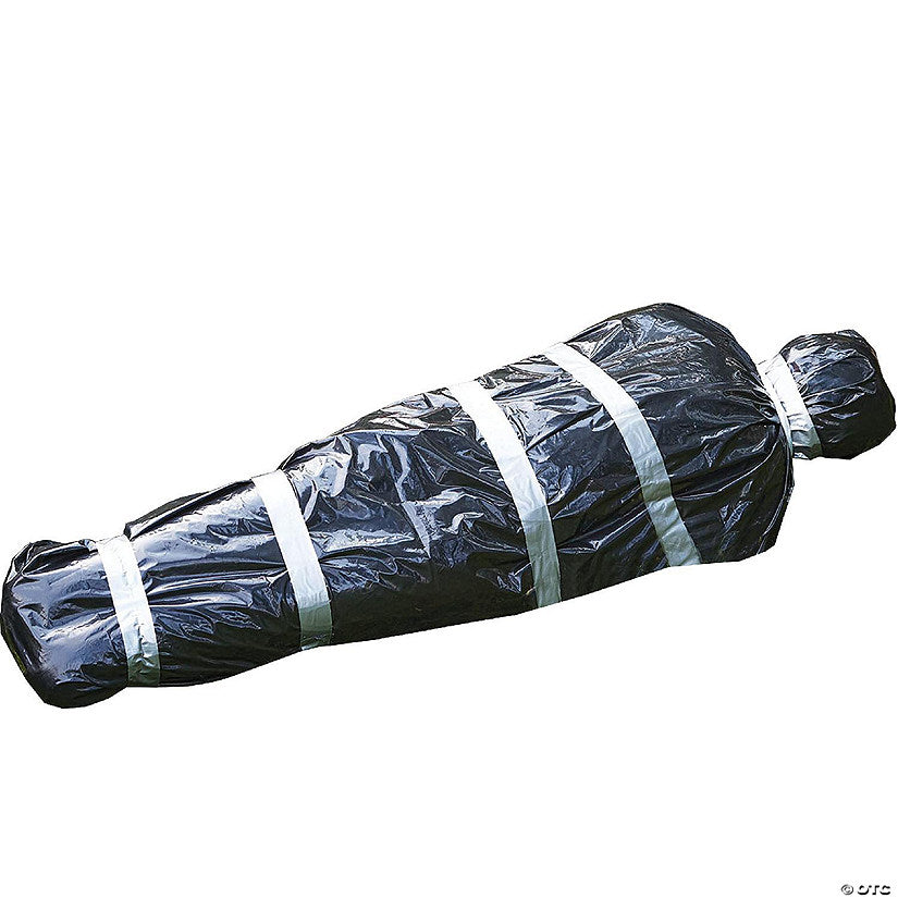 Skeleteen Dead Body Bag Decoration - Dummy Crime Scene Fake Corpse Figure in Garbage Bag with Duct Tape Scary Outdoor Party Prop Haunted Decorations | USA Decoration®