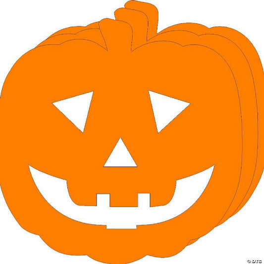 31 Count: Creative Shapes Etc. - Jack-o-lantern Assorted Colors Creative Cut-outs- 3 | USA Decoration®