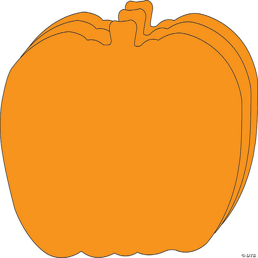 15 Count: Creative Shapes Etc. - Pumpkin Single Color Super Cut-outs- 8" X 10 | USA Decoration®
