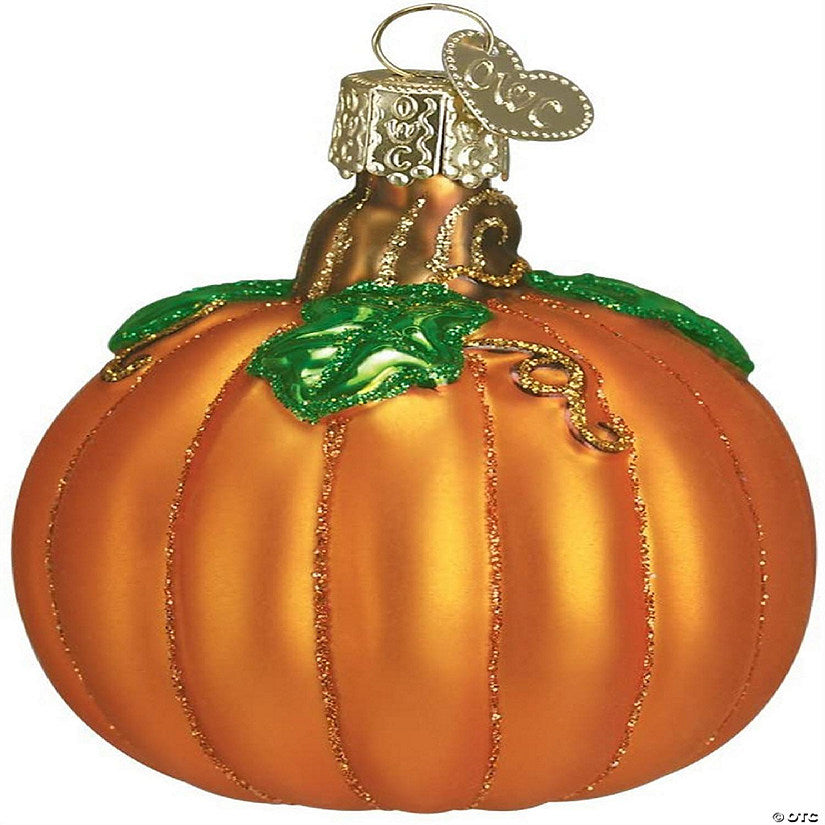 1 Piece(s): Old World Christmas Glass Blown Ornament Pumpkin 28046 | USA Decoration®