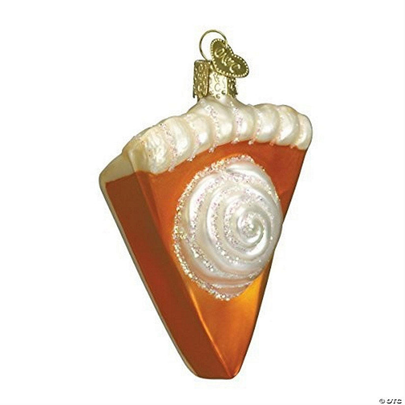 1 Piece(s): Old World Christmas Piece Of Pumpkin Pie Glass Blown Ornament | USA Decoration®