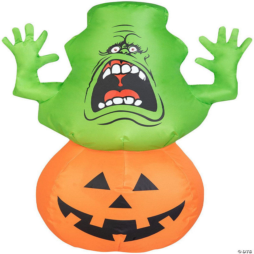 Gemmy Airdorable Airblown Slimer Ghostbusters 1.5 ft Tall green | USA Decoration®