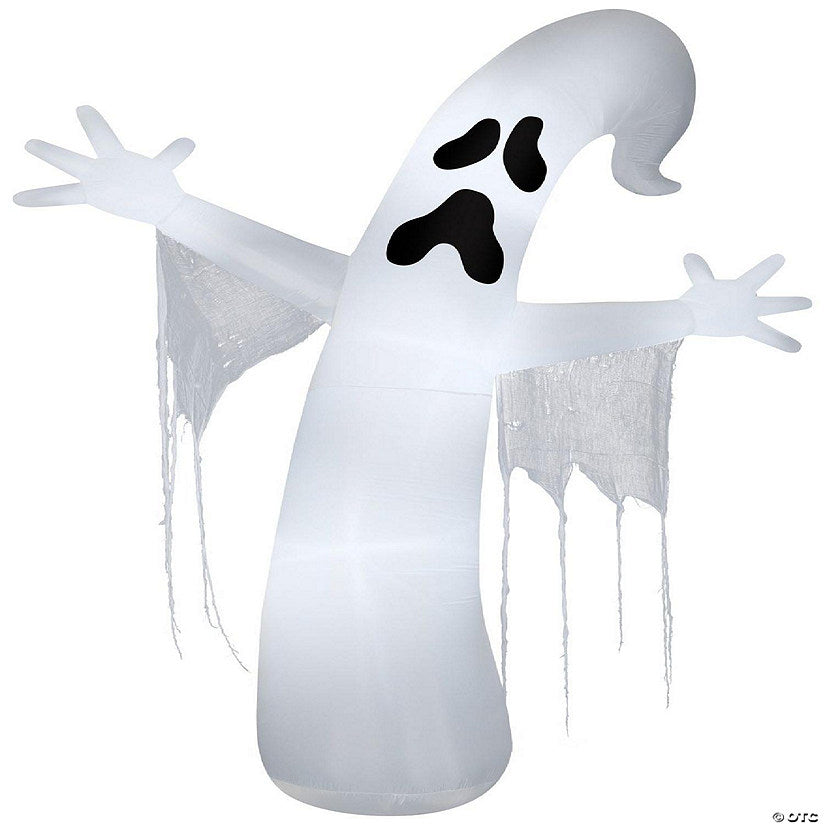 Gemmy Airblown Whimsey Ghost with Streamers Giant (C7 LED White) 12 ft Tall white | USA Decoration®