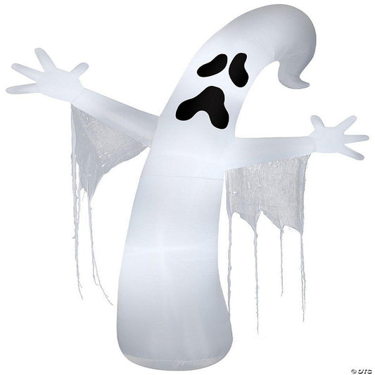 Gemmy Airblown Whimsey Ghost with Streamers Giant (C7 LED White) 12 ft Tall white | USA Decoration®