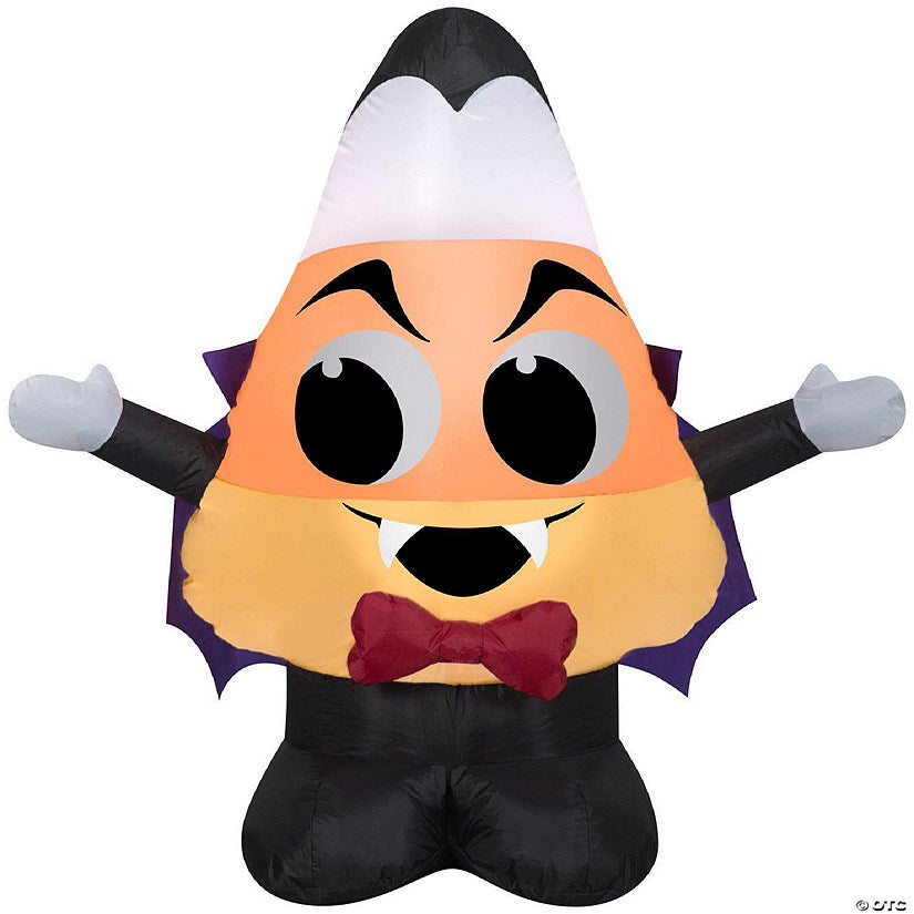Gemmy Airblown Inflatable Candy Corn Vampire 3.5 ft Tall orange | USA Decoration®