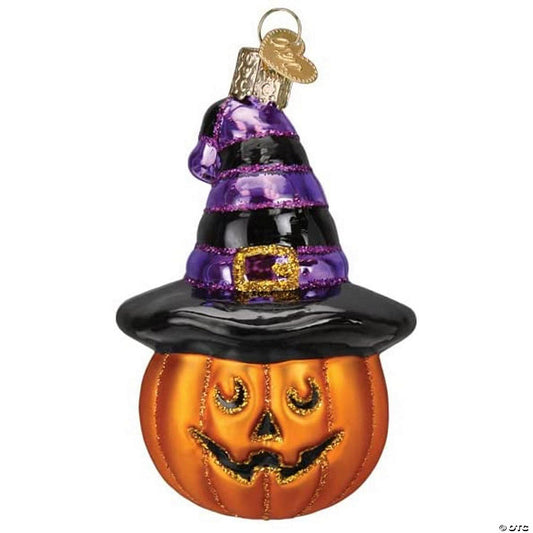 1 Piece(s): Old World Christmas Witch Pumpkin Glass Blown Ornament, Christmas Tree | USA Decoration®