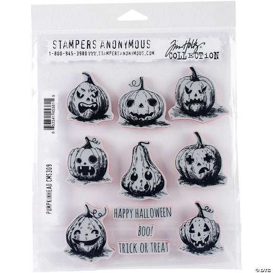 1 Piece(s): Tim Holtz Cling Stamps 7"X8.5"-Pumkinhead | USA Decoration®