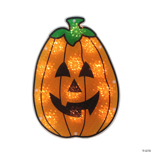 1 Piece(s): 12" Lighted Jack-O-Lantern Halloween Window Silhouette | USA Decoration®
