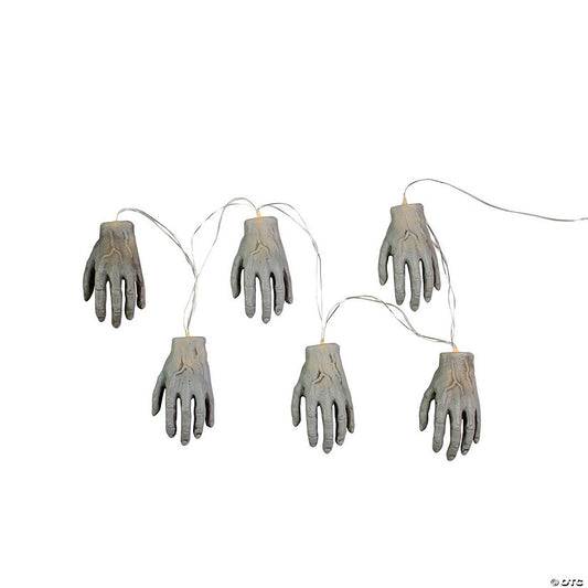 Set of 6 Skeleton Hands Halloween Light Set | USA Decoration®