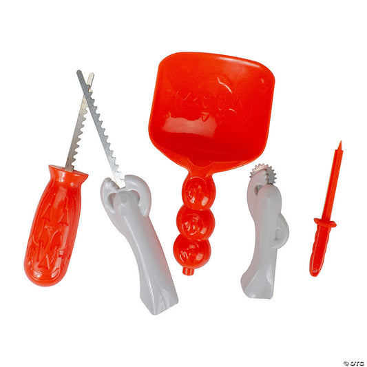 1 Piece(s): 11" White and Orange Pumpkin Carving Kit | USA Decoration®