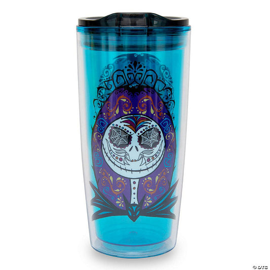 Disney Nightmare Before Christmas Sugar Skulls Plastic Travel Tumbler with Lid | USA Decoration®
