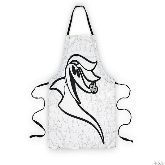 Nightmare Before Christmas Zero Apron - Kitchen Accessory - White Black Ties | USA Decoration®