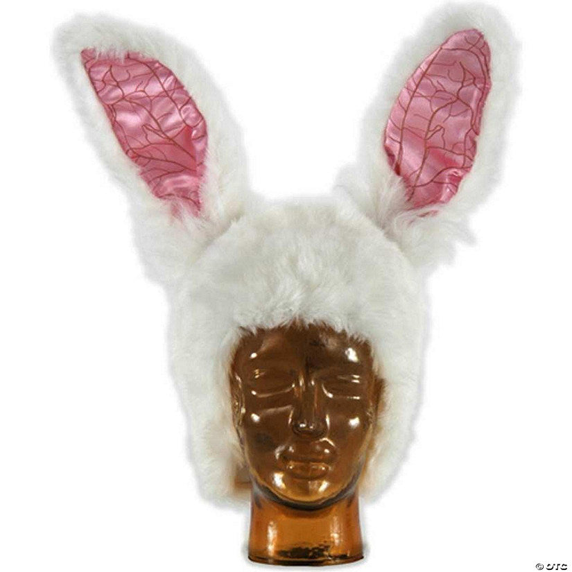 Disney Alice in Wonderland White Rabbit Faux Fur Adult Costume Hat One Size | USA Decoration®