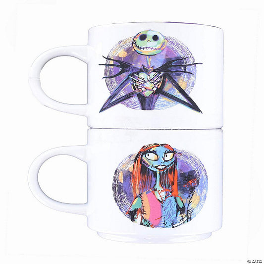 Disney Nightmare Before Christmas Splatter Characters Ceramic Stacking Mug Set | USA Decoration®