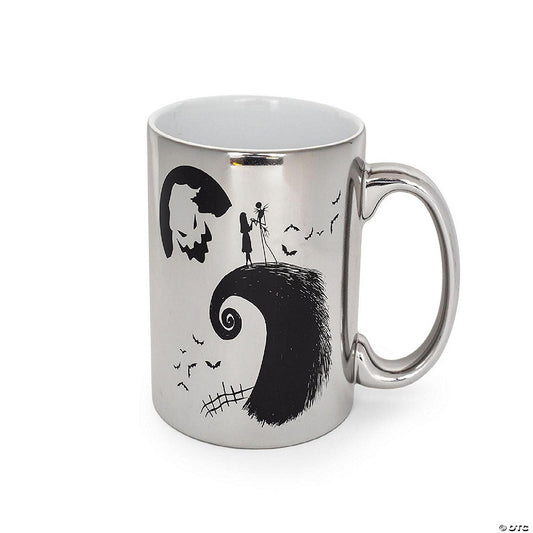 Nightmare Before Christmas Silver Electroplate Ceramic Mug Holds 20 Ounces | USA Decoration®