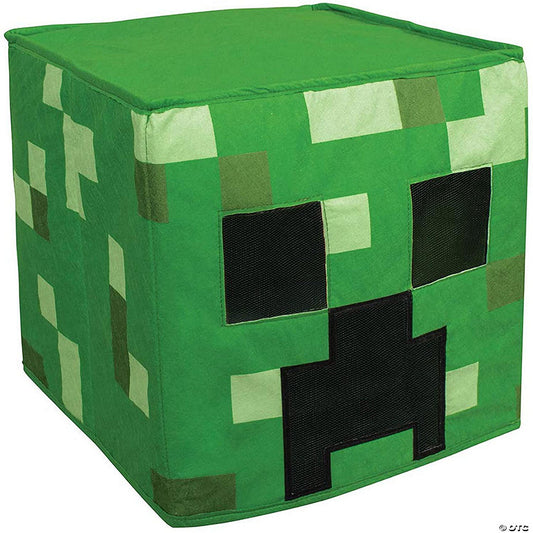 Minecraft Creeper Headpiece/Block Head Costume Mask One Size | USA Decoration®