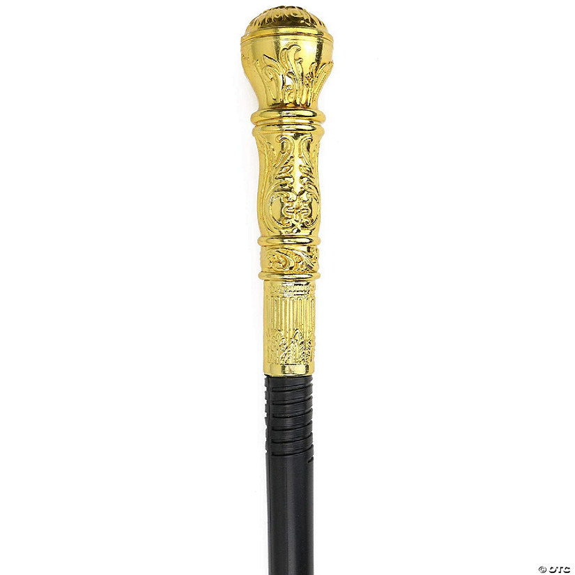 1 Piece(s): Gold Costume Walking Cane Elegant Prop Stick Dress Canes Costume Accessories for Adults and Kids | USA Decoration®