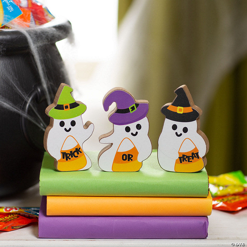 3 Piece(s): Halloween Ghost Trick-or-Treat Tabletop Decorations - 3 Pc. | USA Decoration®