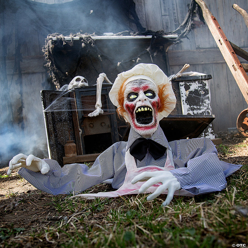 18" Animated Crazy Chef Groundbreaker Halloween Decoration | USA Decoration®